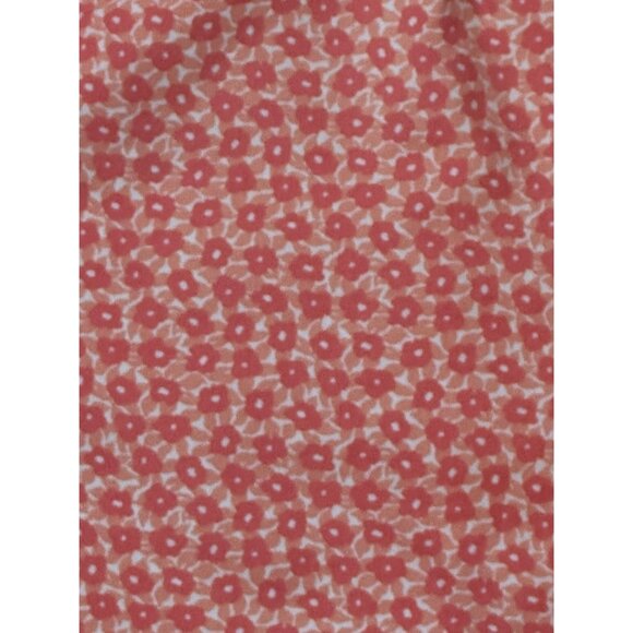 Liz Claiborne Woman Coral Cotton Floral Button-Up Blouse Size 22W Short Sleeve - Picture 8 of 9